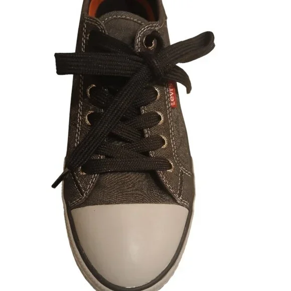 LEVI'S "Comfort" Gray & Black Canvas Sneakers Size 8 - NWOT - Picture 2 of 14